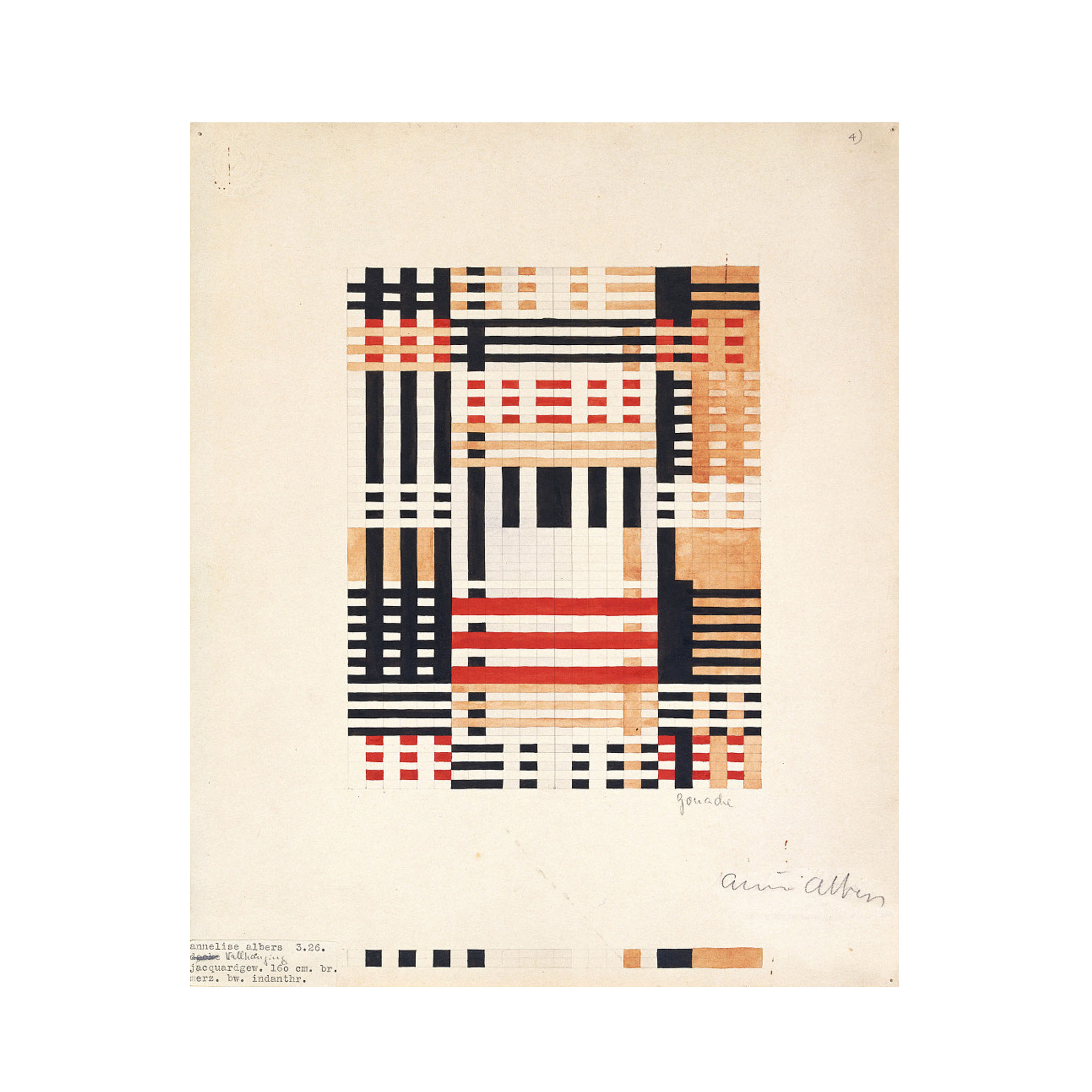 Conception de tenture murale, Anni Albers 1926 - Copyright 2020 The Josef and Albers Foundation/Artists Rights Society (ARS), New York/DACS, Londres